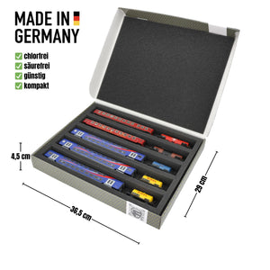 Feldherr Storage Box FSLB040 for model railway locomotives, wagons and vehicles - 5 slots for TT gauge - horizontal
