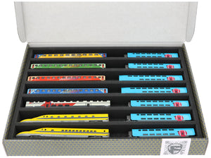 Feldherr Storage Box FSLB040 for model railway locomotives, wagons and vehicles - 7 slots for N gauge horizontal