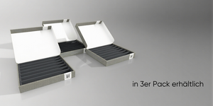 Feldherr Storage Box FSLB040 for model railway locomotives, wagons and vehicles - 7 slots for N gauge horizontal