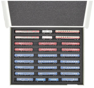 Feldherr Storage Box FSLB040 for model railway locomotives, wagons and vehicles - 9 slots for Z gauge horizontal