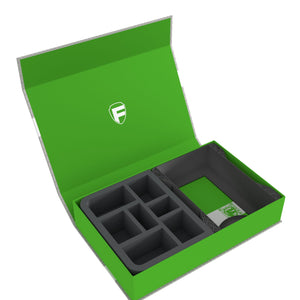 Feldherr Magnetic Box green for Warhammer Age of Sigmar: Warscroll Cards (large) + Miniatures + Accessories