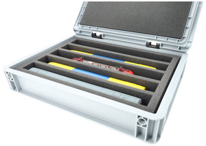 Feldherr Eurobox 40x30 Set for model railway - H0 scale - 5 compartments - foam insert for upright storage