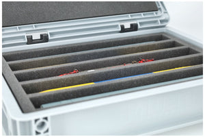 Feldherr Eurobox 40x30 Set for model railway - H0 scale - 5 compartments - foam insert for upright storage