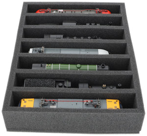 DD065A004 Feldherr foam insert for model railway - 00 scale - 7 compartments - for upright storage