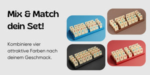 4 pcs. value set Feldherr plastic rack for Rummikub - 4 slots