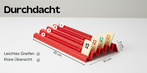 4 pcs. value set Feldherr plastic rack for Rummikub - 4 slots