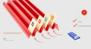 4 pcs. value set Feldherr plastic rack for Rummikub - 4 slots