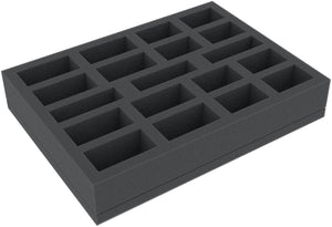 HGMFGK040BO 230 mm x 170 mm x 40 mm foam tray for board games with 19 compartments