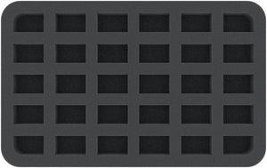 HS035A006 35 mm foam tray for miniatures in scale 1:100 (15 mm) – 30 compartments