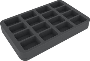 HS035A010 35 mm foam tray for miniatures in scale 1:100 (15 mm) – 16 compartments