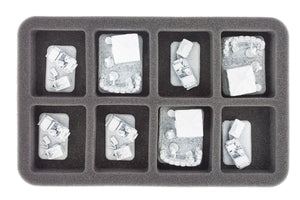 HS035A011 35 mm foam tray for miniatures in scale 1:100 (15 mm) – 8 compartments