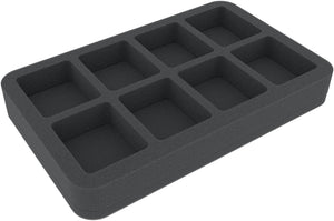 HS035A011 35 mm foam tray for miniatures in scale 1:100 (15 mm) – 8 compartments