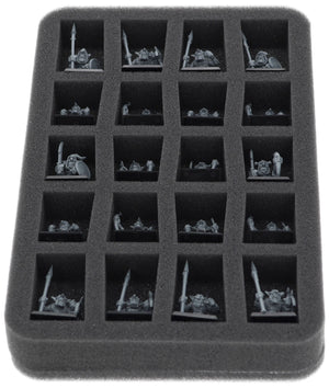 HS035A074 Feldherr foam tray for Tribes of Orcs and Goblins - 20 compartments