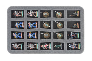 HS035C5BO Plateau en mousse 35 mm Half-Size avec 20 compartiments