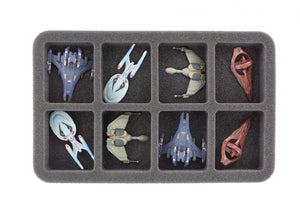 HS035ST01 plateau en mousse pour Star Trek Attack Wing - 8 compartiments