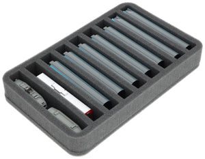 HS040A042 foam tray N Gauge - vertical - 9 slots for model railway locomotives, wagons and vehicles