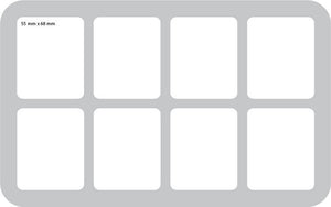 HS060BF02BO Half-Size foam tray with 8 compartments