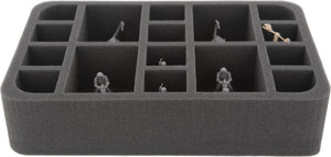 HS060IA04 Plateau en mousse de 60 mm avec 16 fentes pour les Miniatures Star Wars Imperial Assault.