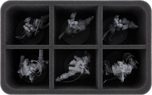 HS075A014 Feldherr foam tray for Space Marines - 6 compartments