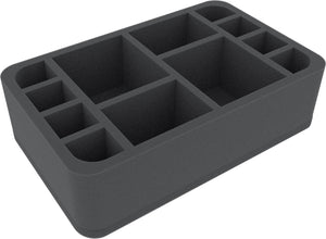 HS075MD06 75 mm half-size foam tray with 12 compartments for Massive Darkness
