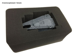 HS100RS 100 mm Figurine Plateau en mousse demi-taille Raster auto-adhésif