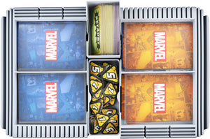 Feldherr Half-Size Case 50 + Organizer Insert Trays + Dashboard for Marvel Champions: The Card Game - cards + accessories