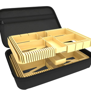 Feldherr Half-Size Case 50 + Organizer Insert Trays + Dashboard for Marvel Champions: The Card Game - cards + accessories