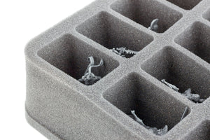 HSCY070BO Plateau en mousse de 70 mm pour figurines avec 16 emplacements