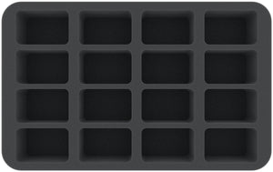 HSCY070BO Plateau en mousse de 70 mm pour figurines avec 16 emplacements