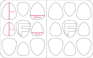 Feldherr Supporter - 18 foam pieces - self-adhesive