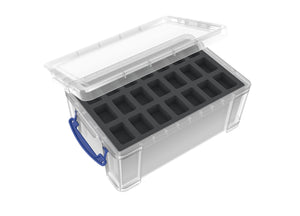 Feldherr foam set for 9L Really Useful Boxes - 42 miniatures + tanks / monsters