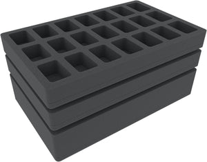 Feldherr foam set for 9L Really Useful Boxes - 42 miniatures + tanks / monsters