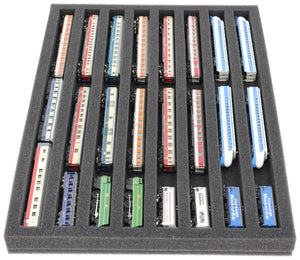 IU030A002 Feldherr foam insert for model railway - Z scale - 8 compartments - for horizontal storage