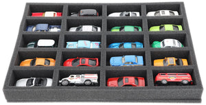IU040A003 Foam insert for model cars 1:64 - 20 compartments