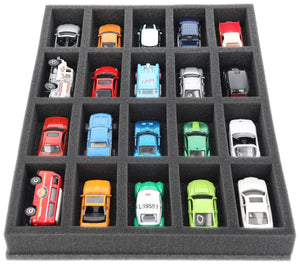 IU040A003 Foam insert for model cars 1:64 - 20 compartments