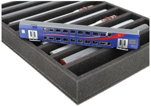 IU050A001 Feldherr foam insert for model railway - TT scale - 9 compartments - for upright storage