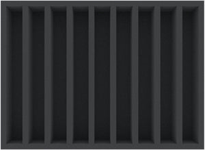 IU050A001 Feldherr foam insert for model railway - TT scale - 9 compartments - for upright storage
