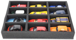 IU055A001 Foam insert for model cars 1:43 - 12 compartments
