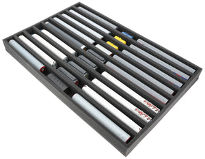 JV050A002 Feldherr foam insert for model railway - TT scale - 9 compartments - for upright storage