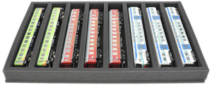 JV050A005 Feldherr foam insert for model railway - H0 scale - 8 compartments - for horizontal storage