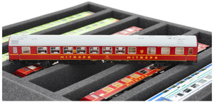 JV050A005 Feldherr foam insert for model railway - H0 scale - 8 compartments - for horizontal storage