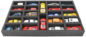JV055A001 Foam insert for model cars 1:43 - 22 compartments