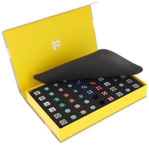 Feldherr Magnetic Box yellow for HeroQuest - 54 dice