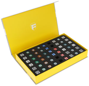 Feldherr Magnetic Box yellow for HeroQuest - 54 dice