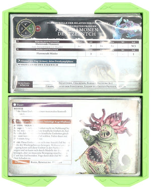 Feldherr Magnetic Box green for Warhammer Age of Sigmar: Warscroll Cards (70 x 121 mm)