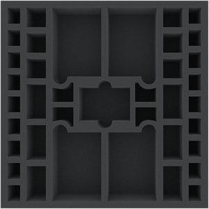 AGMEUY055BO 295 mm x 295 mm x 55 mm foam tray for board games - 39 compartments