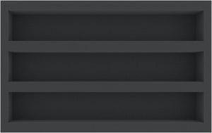 DS065A004 Foam inlay S Gauge - horizontal - 3 slots for model railway locomotives, wagons and vehicles