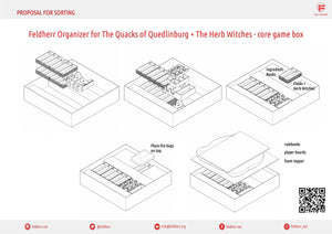 Feldherr Organizer Insert for The Quacks of Quedlinburg + The Herb Witches - core game box