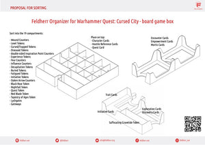 Feldherr foam set + Organizer Insert for Warhammer Quest: Cursed City - board game box