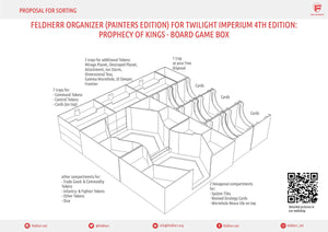 Organisateur Feldherr (édition des peintres) pour Twilight Imperium 4ème édition : Prophecy of Kings - boîte de jeu de société